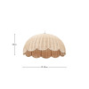 Raya Natural Scalloped Rattan Dome Non Elec Pendant