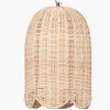 Skye Natural Scalloped Rattan Tall Dome Non Elec Pendant