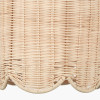 Skye Natural Scalloped Rattan Tall Dome Non Elec Pendant