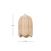 Skye Natural Scalloped Rattan Tall Dome Non Elec Pendant