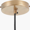 Bowery Large Ribbed Glass with Antique Brass Fitting Elec Pendant