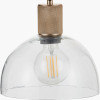Kingston Clear Glass with Antique Brass Fitting Elec Pendant