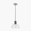 Kingston Clear Glass with Antique Bronze Fitting Elec Pendant