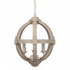 Javier Small Round Wooden Electrified Pendant