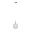 Textured Clear Glass Electrified Pendant