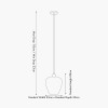 Almada Textured Clear Glass Electrified Pendant