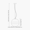 Vicenza Navy Ripple Glass Pendant