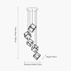 Alessio Matt Black Metal 5 Cube Pendant