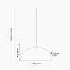 Anders Matt Black and Gold Leaf Metal Dome Pendant