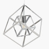 Alessio Shiny Nickel Metal Cube Pendant