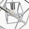 Alessio Shiny Nickel Metal Cube Pendant