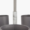 Midland Brushed Nickel and Grey Marble Effect 3 Arm Pendant