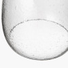Beja Organic Shape Tall Clear Bubble Glass Pendant