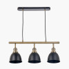 Augusto Black & Gold Task Bar Pendant 