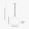 Corby Amber Glass Pendant