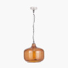 Corby Amber Glass Pendant