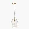 Giselle Diamond Design Clear Handcut Glass Pendant