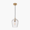 Giselle Diamond Design Clear Handcut Glass Pendant