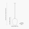 Giselle Diamond Design Clear Handcut Glass Pendant