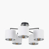 Elin Matt Black and Ivory 5 Light Pendant