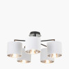 Elin Matt Black and Ivory 5 Light Pendant