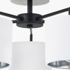 Elin Matt Black and Ivory 5 Light Pendant