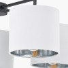 Elin Matt Black and Ivory 5 Light Pendant