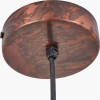 Mason Copper Effect Wide Domed Metal Pendant
