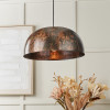 Mason Copper Effect Wide Domed Metal Pendant