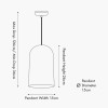 Mason Copper Effect Tall Domed Metal Pendant