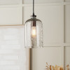 Ophelia Grey Bubble Glass Pendant