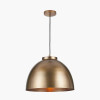 Harlem Antique Brass Domed Metal Pendant