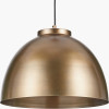 Harlem Antique Brass Domed Metal Pendant
