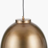 Harlem Antique Brass Domed Metal Pendant
