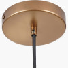 Harlem Antique Brass Domed Metal Pendant