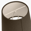 Piero Antique Bronze Metal 6 Arm Pendant with Pelham 15cm Grey Handloom Tapered Candle Clip Lampshade