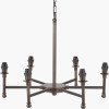 Piero Antique Bronze Metal 6 Arm Pendant