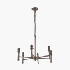 Piero Antique Bronze Metal 6 Arm Pendant