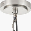 Salvatore Antique Silver Metal 6 Arm Pendant with Pelham 15cm Taupe Handloom Tapered Candle Clip Lampshades