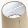 Salvatore Antique Silver Metal 6 Arm Pendant with Pelham 15cm Taupe Handloom Tapered Candle Clip Lampshades