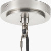 Salvatore Antique Silver Metal 6 Arm Pendant with Thiago 16cm Cinnamon Stripe Mushroom Pleat Tapered Lampshade