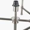 Salvatore Antique Silver Metal 6 Arm Pendant with Seychelles 15cm Cream Slubby Cotton Empire Lampshade
