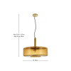 Lumi Chestnut Brown Large Glass Pendant