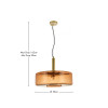Lumi Orange Large Glass Pendant