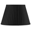 30cm Black Poly Cotton Knife Pleat Shade