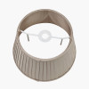 Lyndon 35cm Taupe Silk Mix Knife Pleat Tapered Lampshade