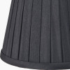 Lyndon 15cm Black Silk Mix Knife Pleat Tapered Lampshade