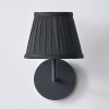 Lyndon 15cm Black Silk Mix Knife Pleat Tapered Lampshade