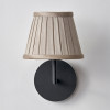 Lyndon 15cm Taupe Silk Mix Knife Pleat Tapered Lampshade