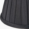 Lyndon 17cm Black Silk Mix Knife Pleat Tapered Lampshade